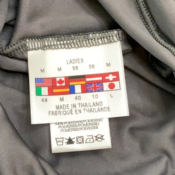 Spyder CYCLING 3/4 SLV TOP - Grey/Wht - Picture 13 of 16